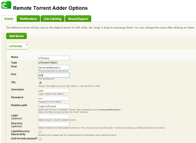 remote torrent downloader